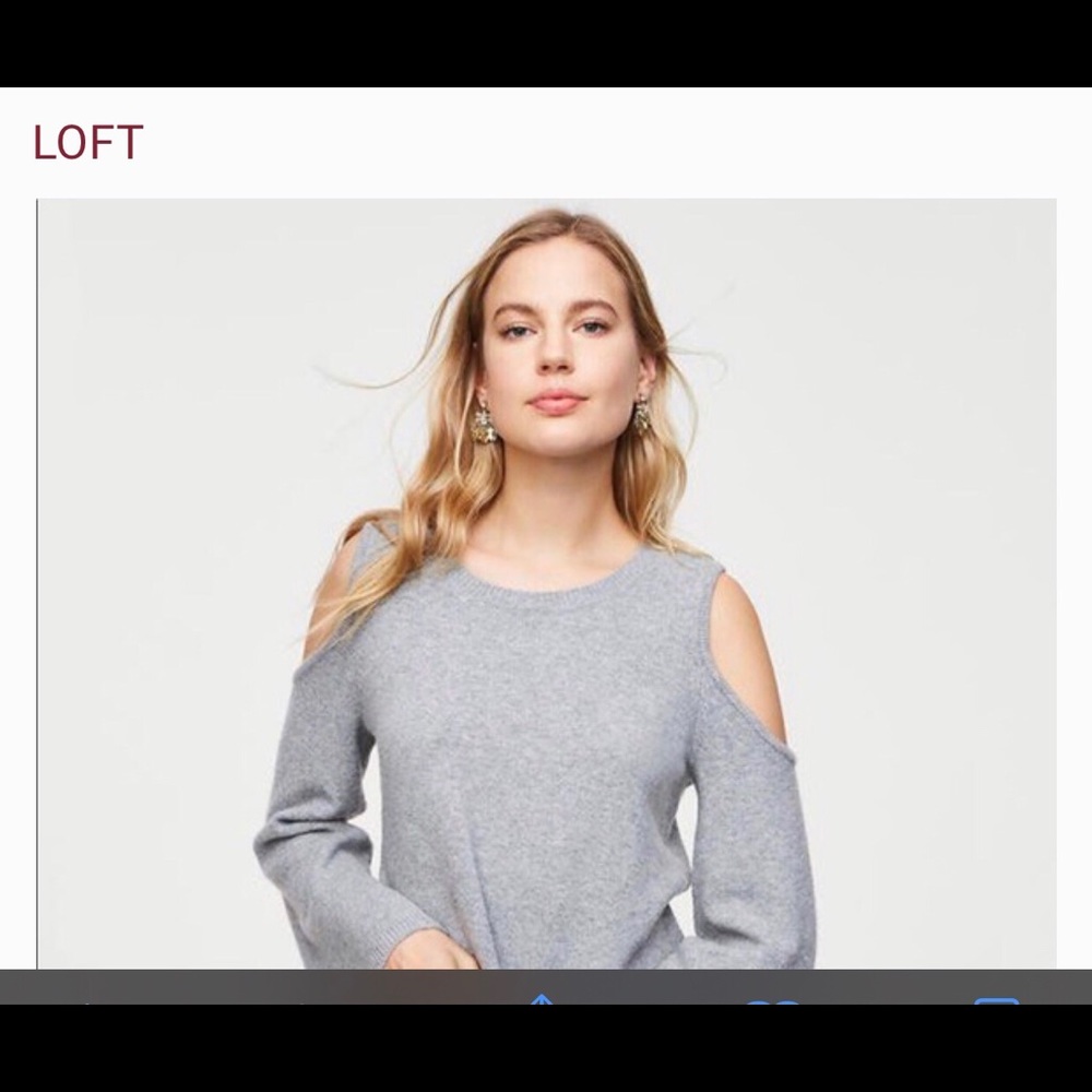NWT Loft (black) cutout shoulder sweater.
